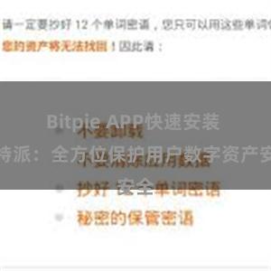 Bitpie APP快速安装 比特派：全方位保护用户数字资产安全