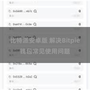 比特派安卓版 解决Bitpie钱包常见使用问题