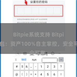 Bitpie系统支持 Bitpie钱包：资产100%自主掌控，安全可靠。