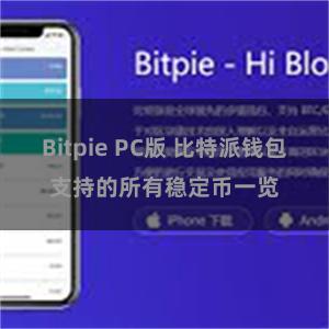 Bitpie PC版 比特派钱包支持的所有稳定币一览