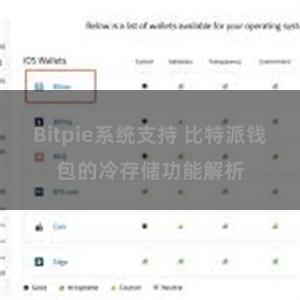 Bitpie系统支持 比特派钱包的冷存储功能解析